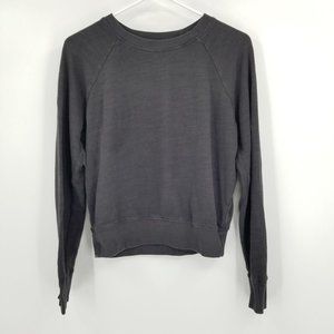 J. Crew Vintage Fleece Women's Grey Long Sleeved Crewneck Shirt Size XS